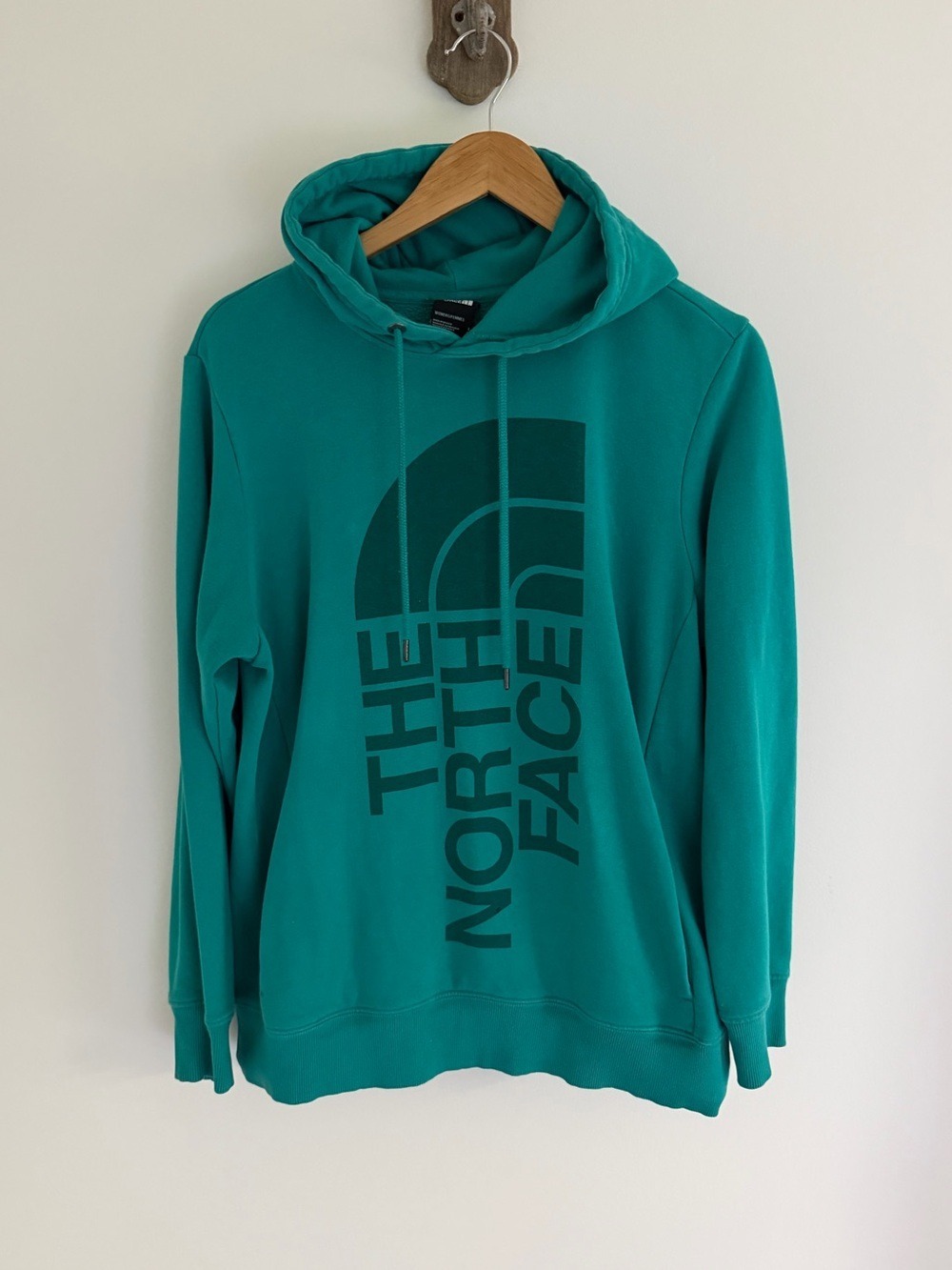 The North Face Teal Oversized Logo Hoodie Women’s Large
